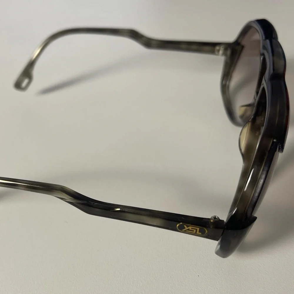 Yves Saint Laurent Vintage Aviator Sunglasses Tortoise Shell